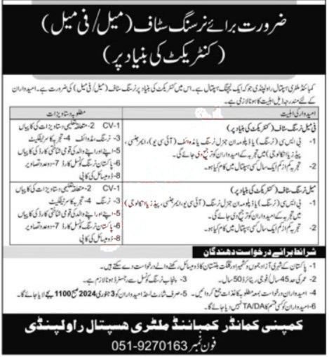 Jobs in CMH Rawalpindi